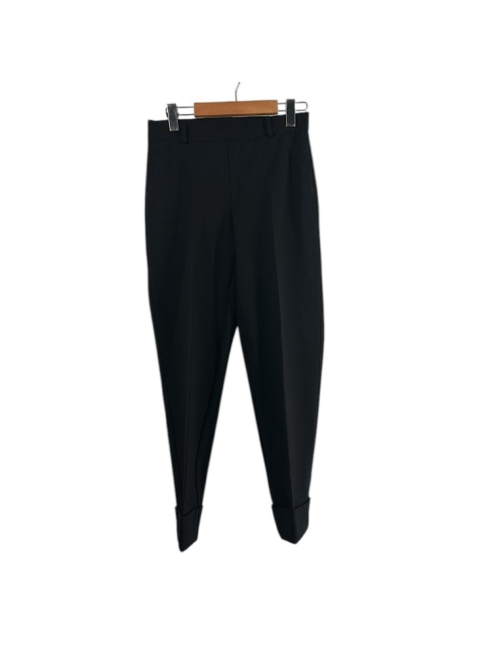 Joseph Ribkoff Heavy Knit Slim Fit Pull On Straight Pants Regular cuffed Size S